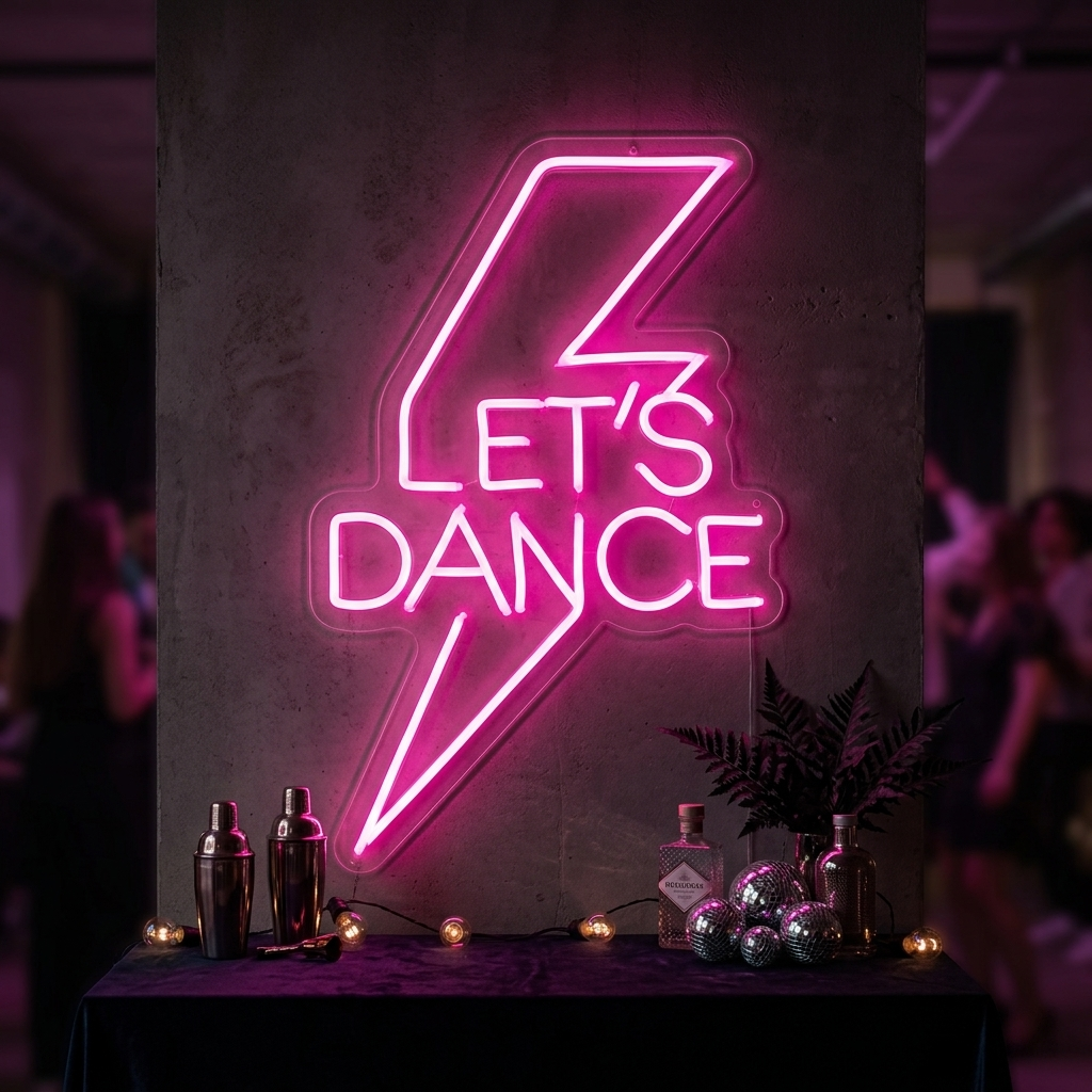 "Lets Dance" Neonskilt