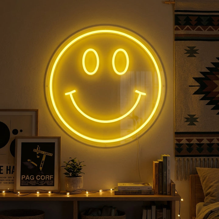 "Elementsymbol Emoji Smilende Ansigt" Neonskilt