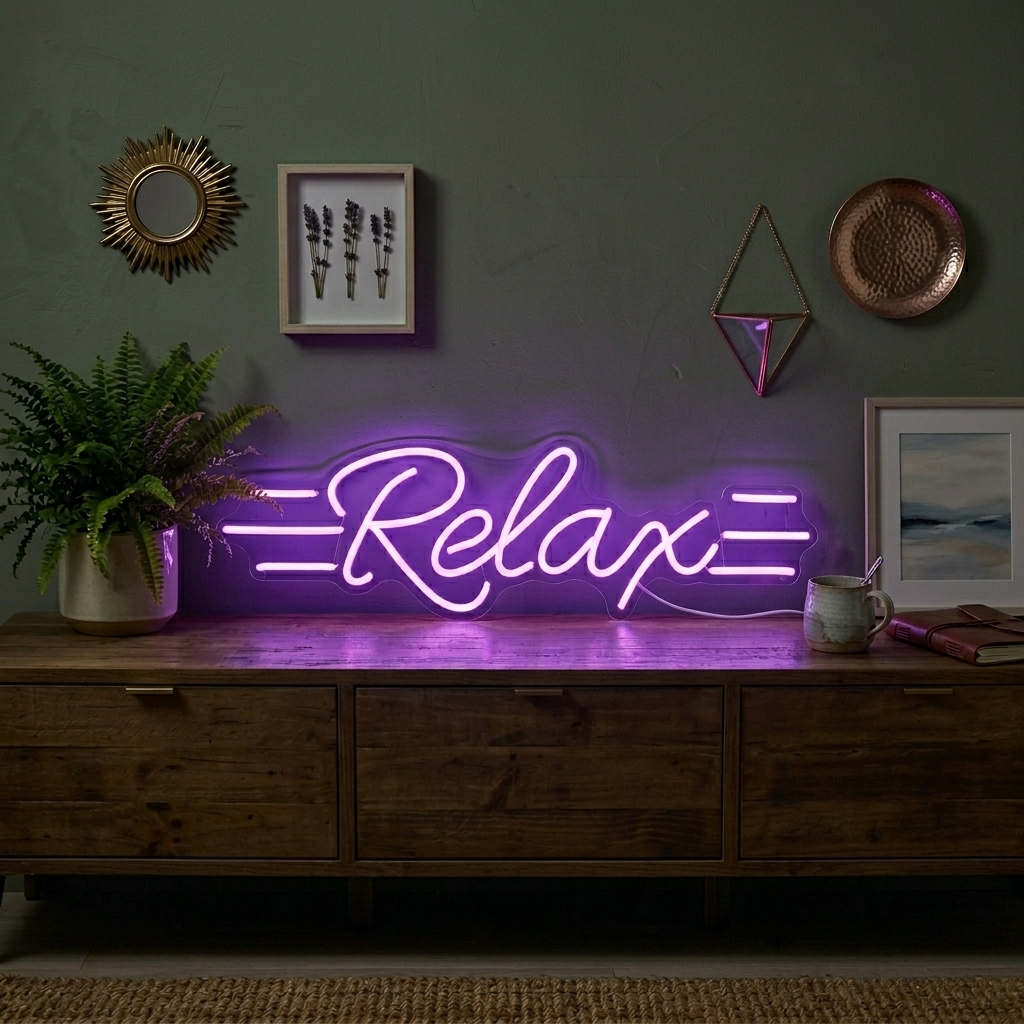 "Relax" Neonskilt