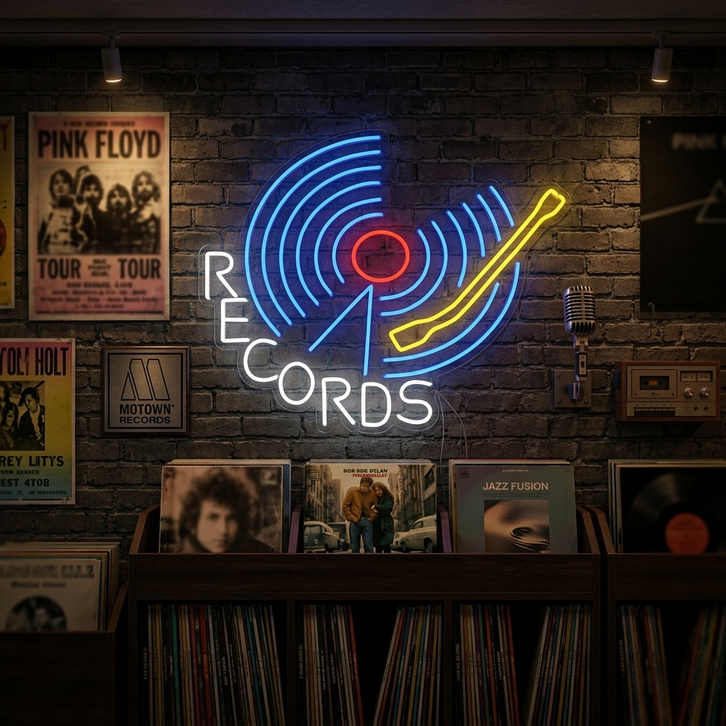 "Records" Neonskilt