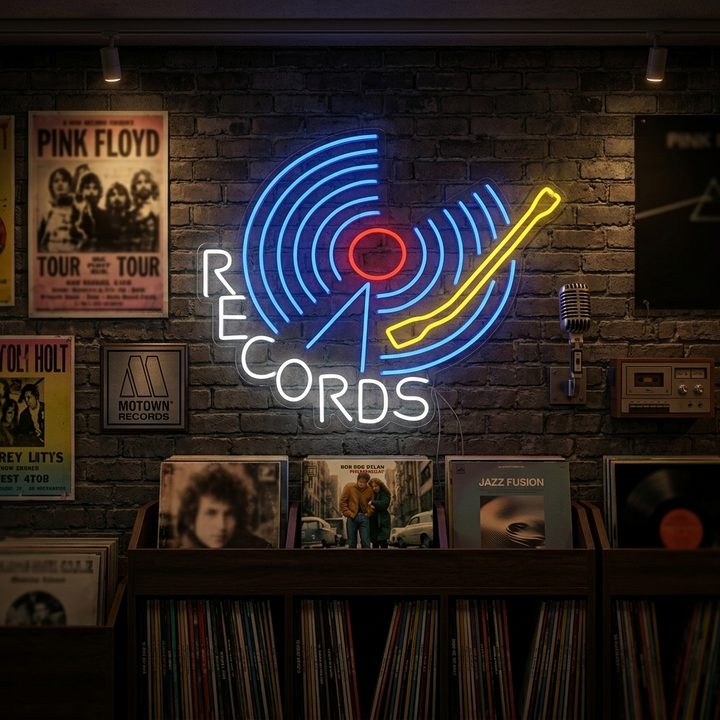 "Records" Neonskilt