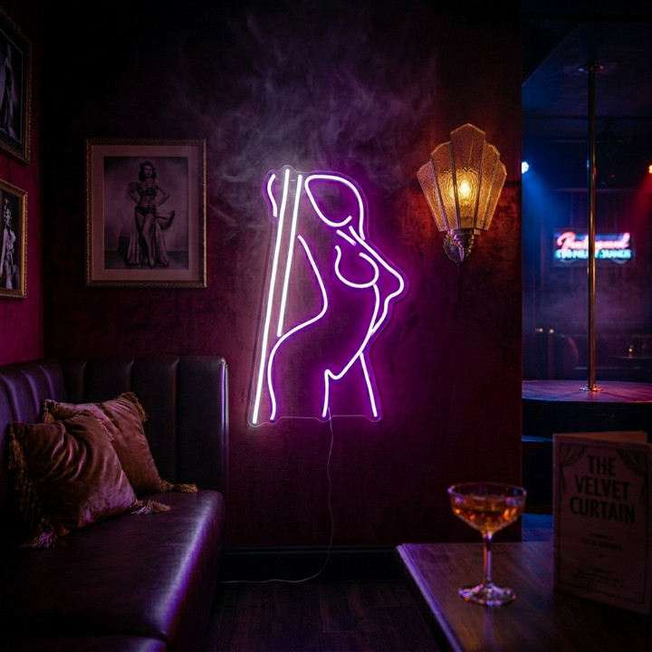 "Pole Dance Girl" Neonskilt
