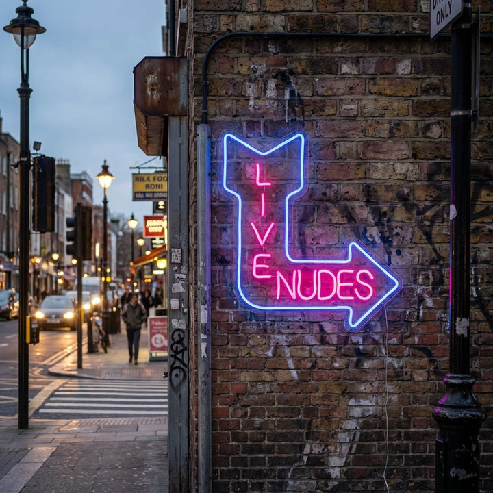 "Live Nudes" Neonskilt