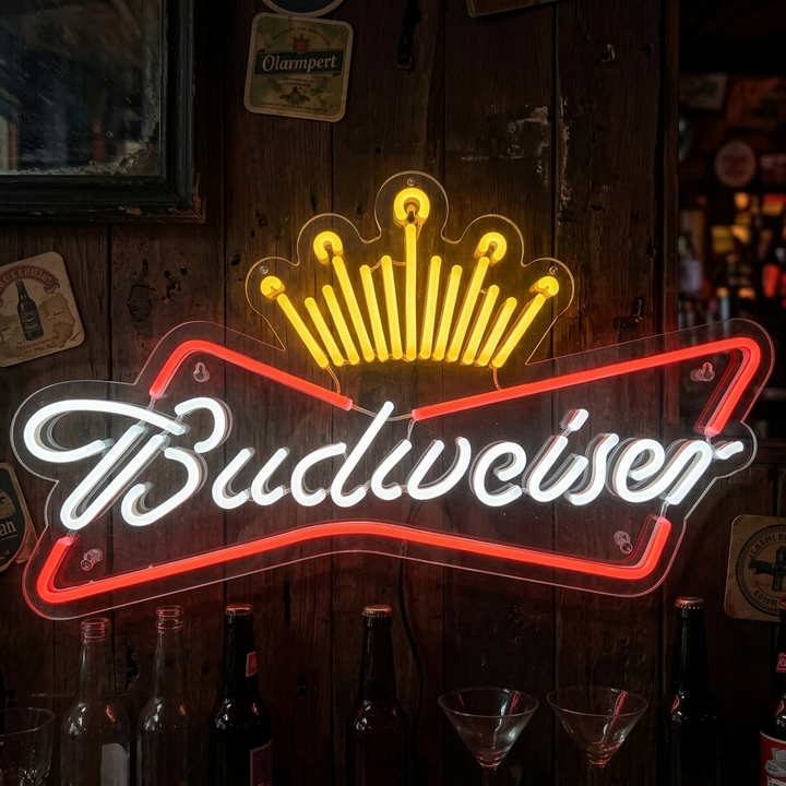 "Bud King of It Up" Neonskilt