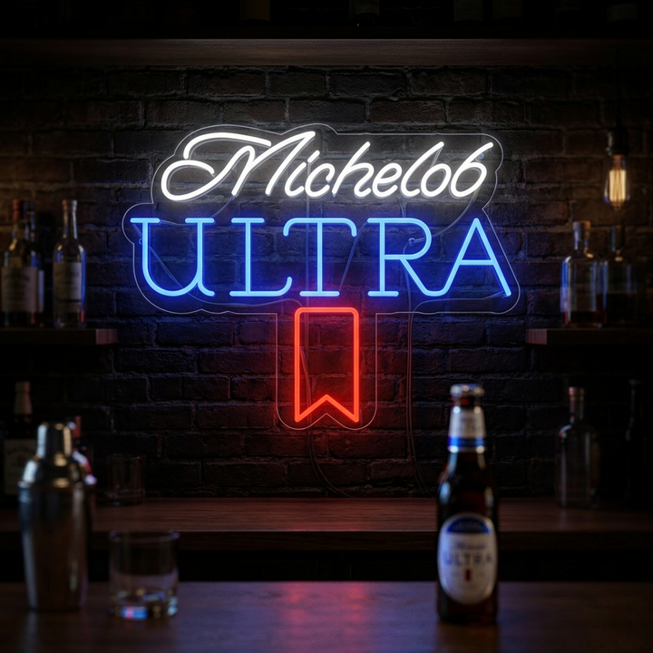 "Vintage Michelob Ultra Ølbar" Neonskilt