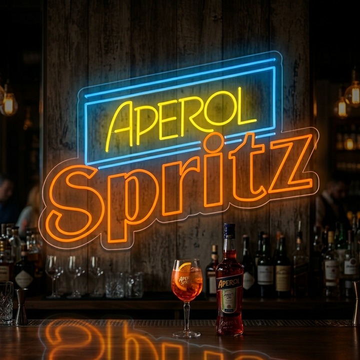 "Aperol Spritz Ølbar" Neonskilt