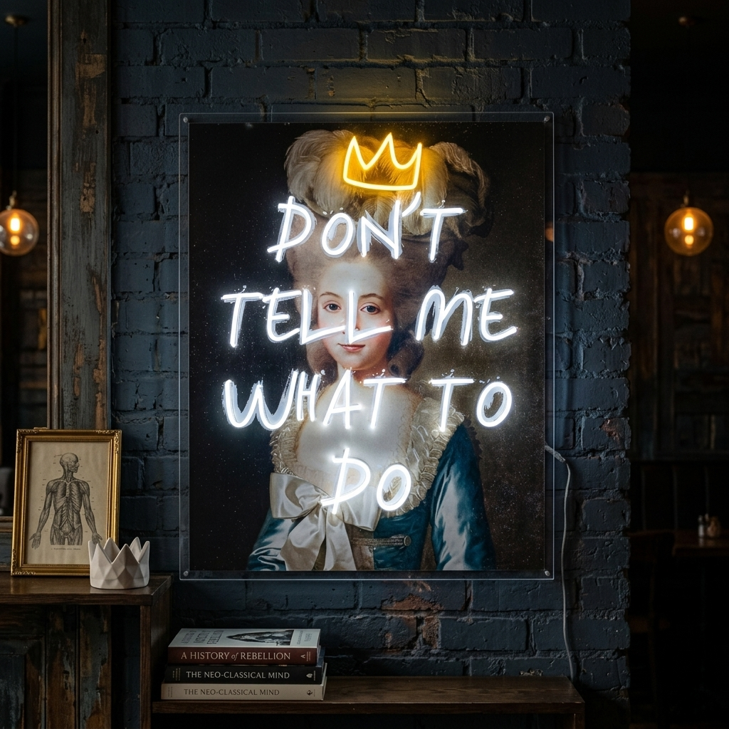 "Fortæl mig IKKE, hvad jeg skal gøre" UV-printet LED-neonskilt