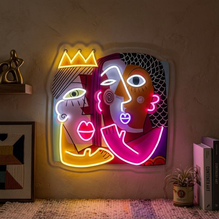 "Mand Og Kvinde" UV-printet LED-neonskilt