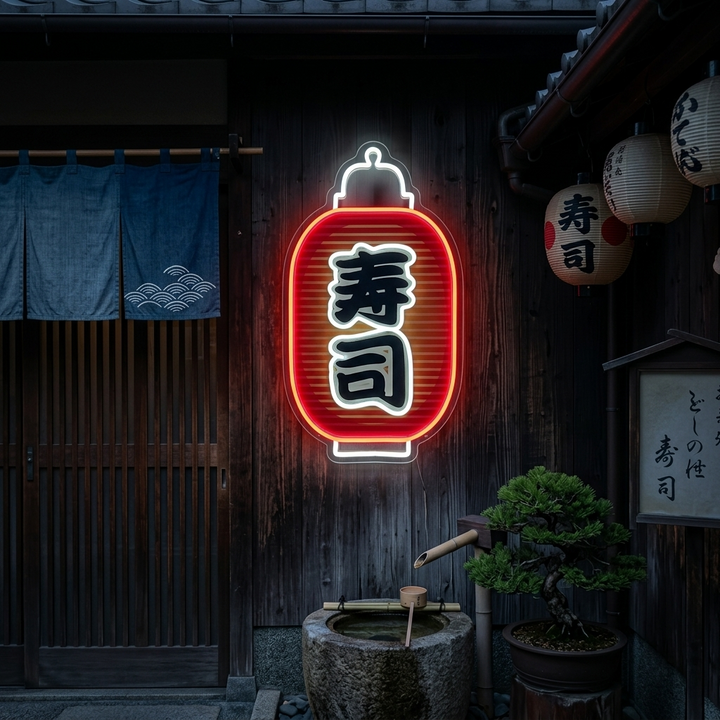 Sushi Neonskilt, Japansk restaurant indretning