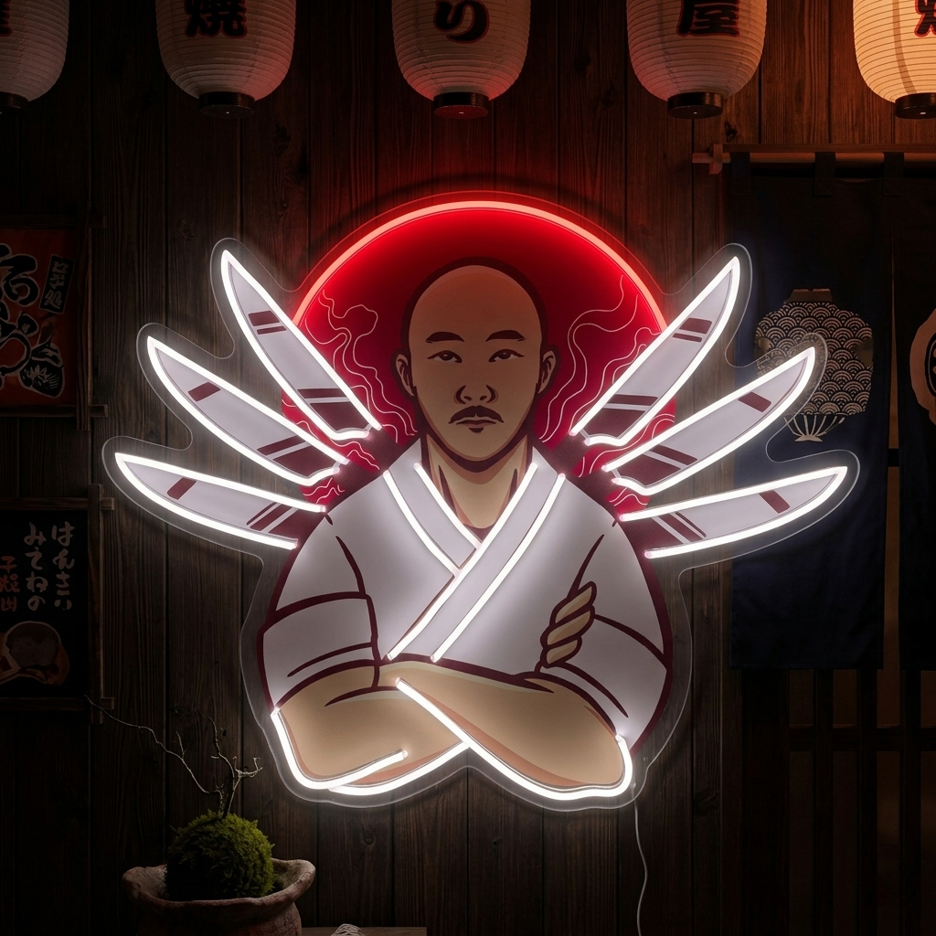 Japansk kok Neonskilt, Indretning af japansk restaurant