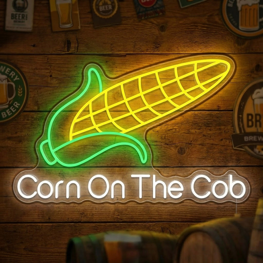 "Corn On The Cob" Neonskilt