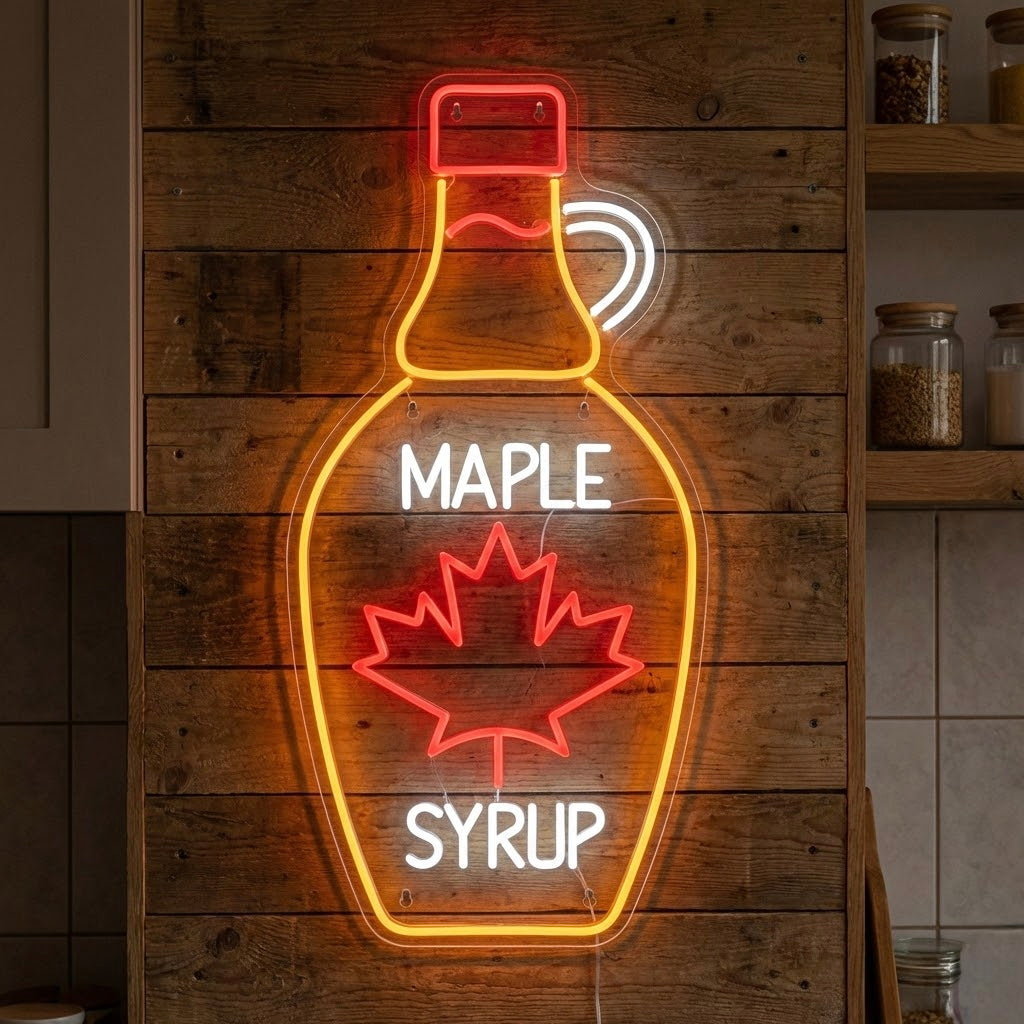 "Maple Syrup Bottle" Neonskilt