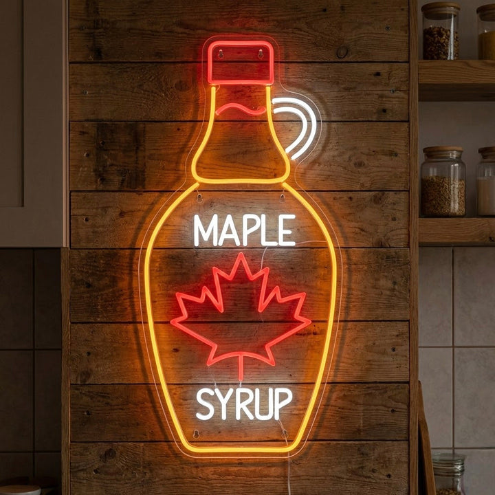 "Maple Syrup Bottle" Neonskilt