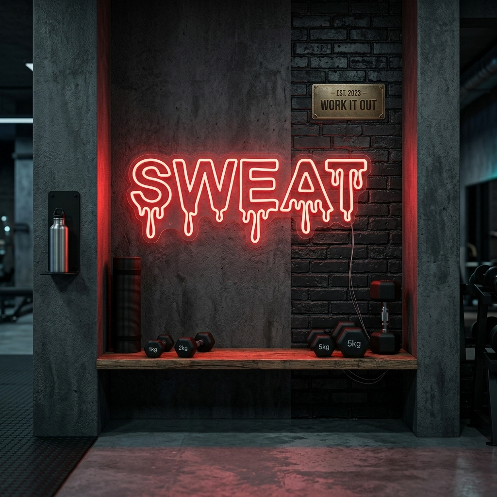 "Sweat" Neonskilt
