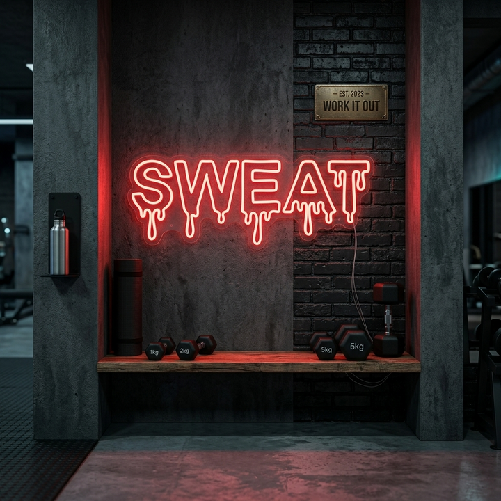 "Sweat" Neonskilt