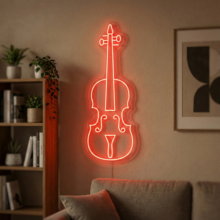 "Violin" Neonskilt