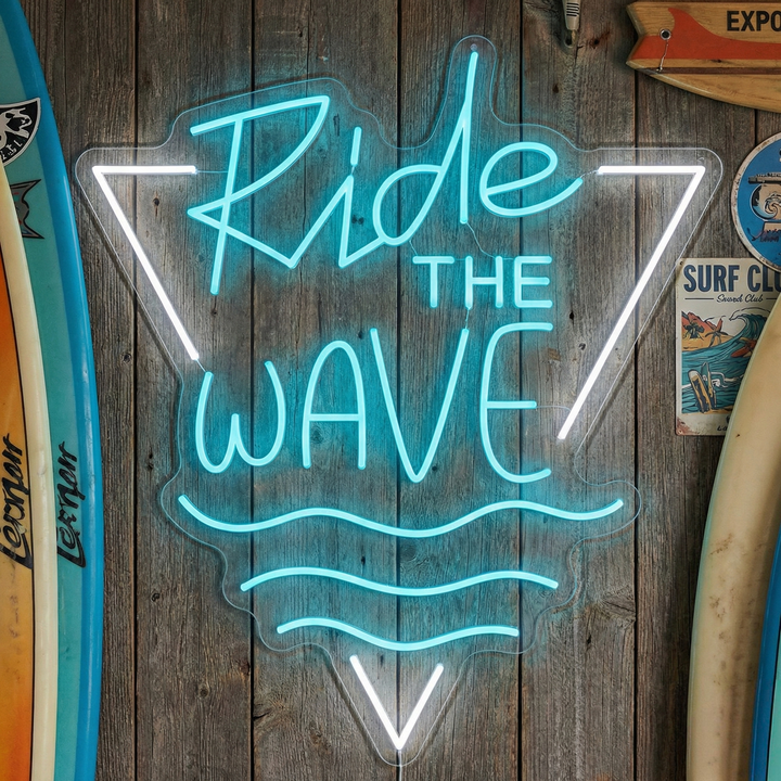 "Ride The Wave" Neonskilt