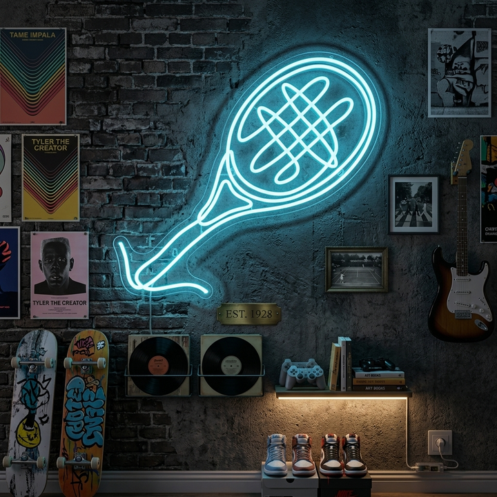 "Tennisketcher" Neonskilt