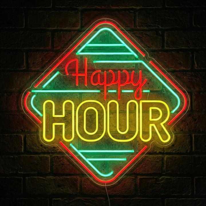 "Happy Hour" Neonskilt