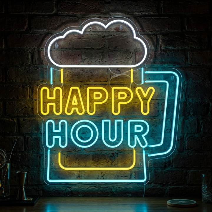 "Happy Hour" Neonskilt