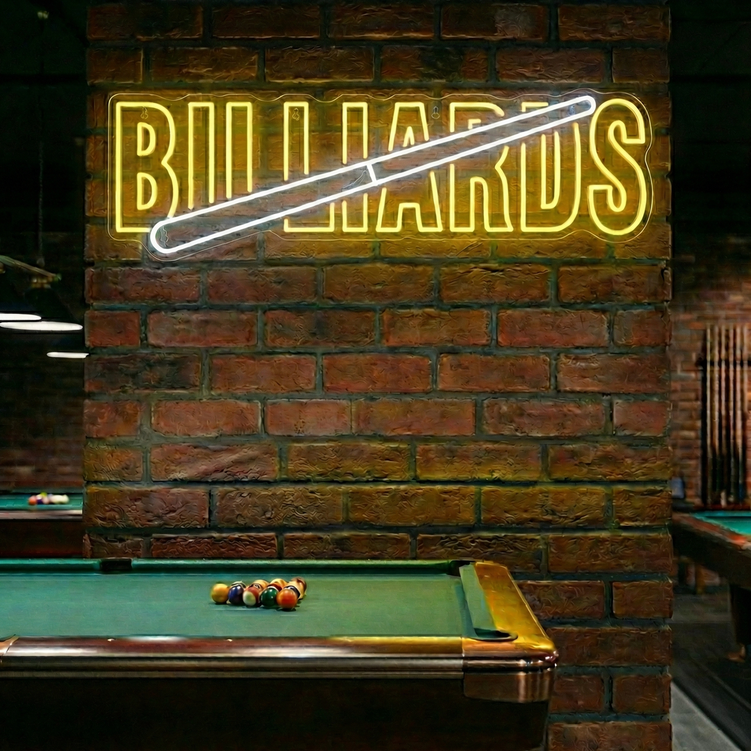 "Billiards" Neonskilt