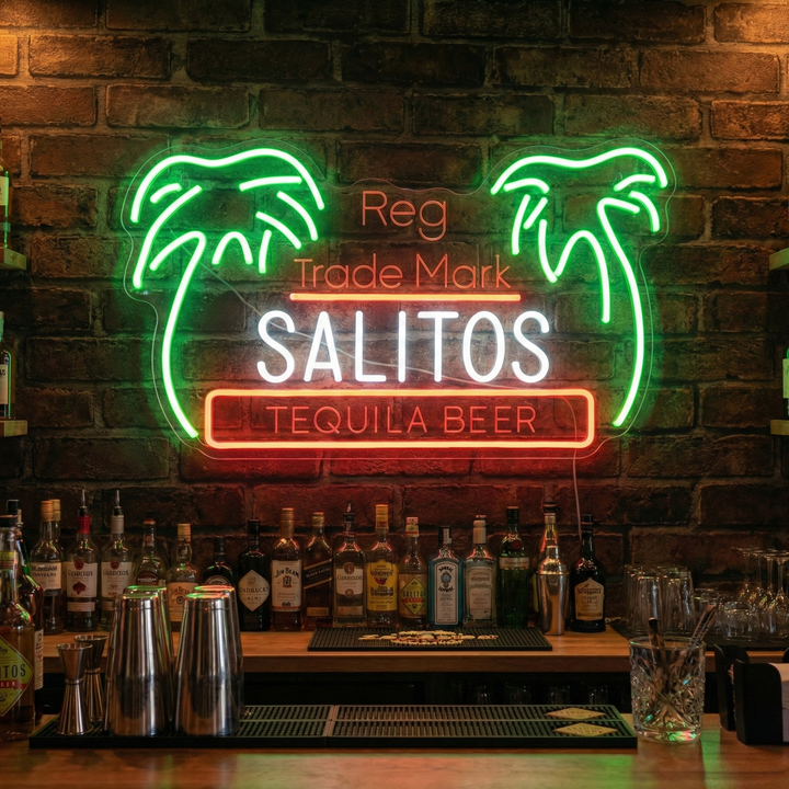 "Salitos Palm" Neonskilt