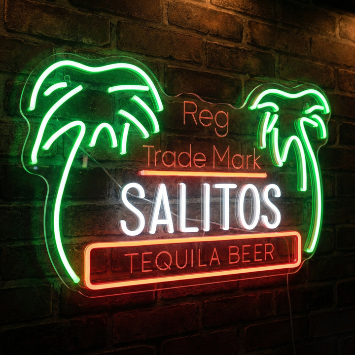 "Salitos Palm" Neonskilt