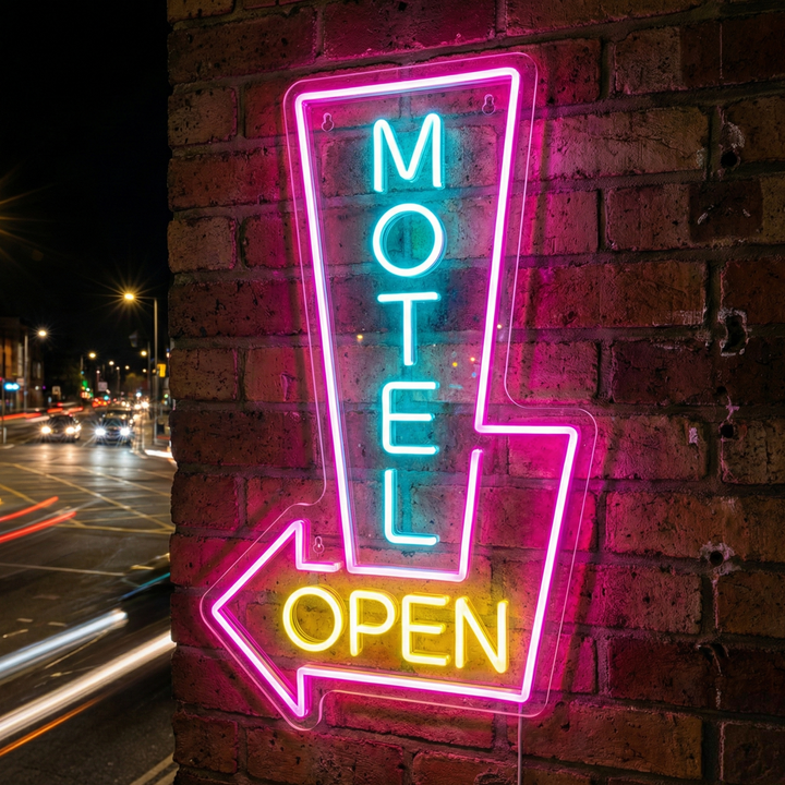 "Motel Open" Neonskilt