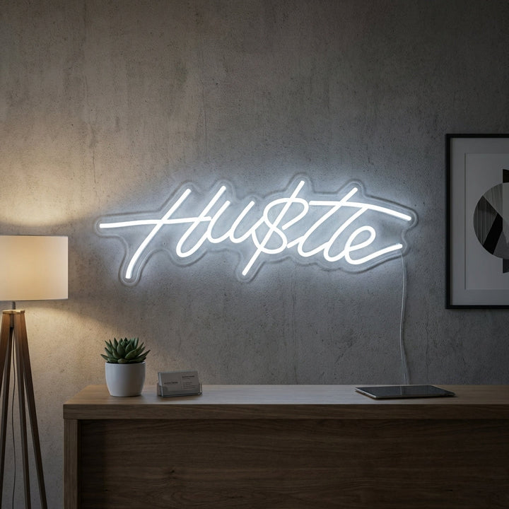 "Hustle" Neonskilt
