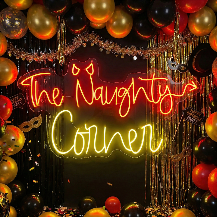 "The Naughty Corner" Neonskilt