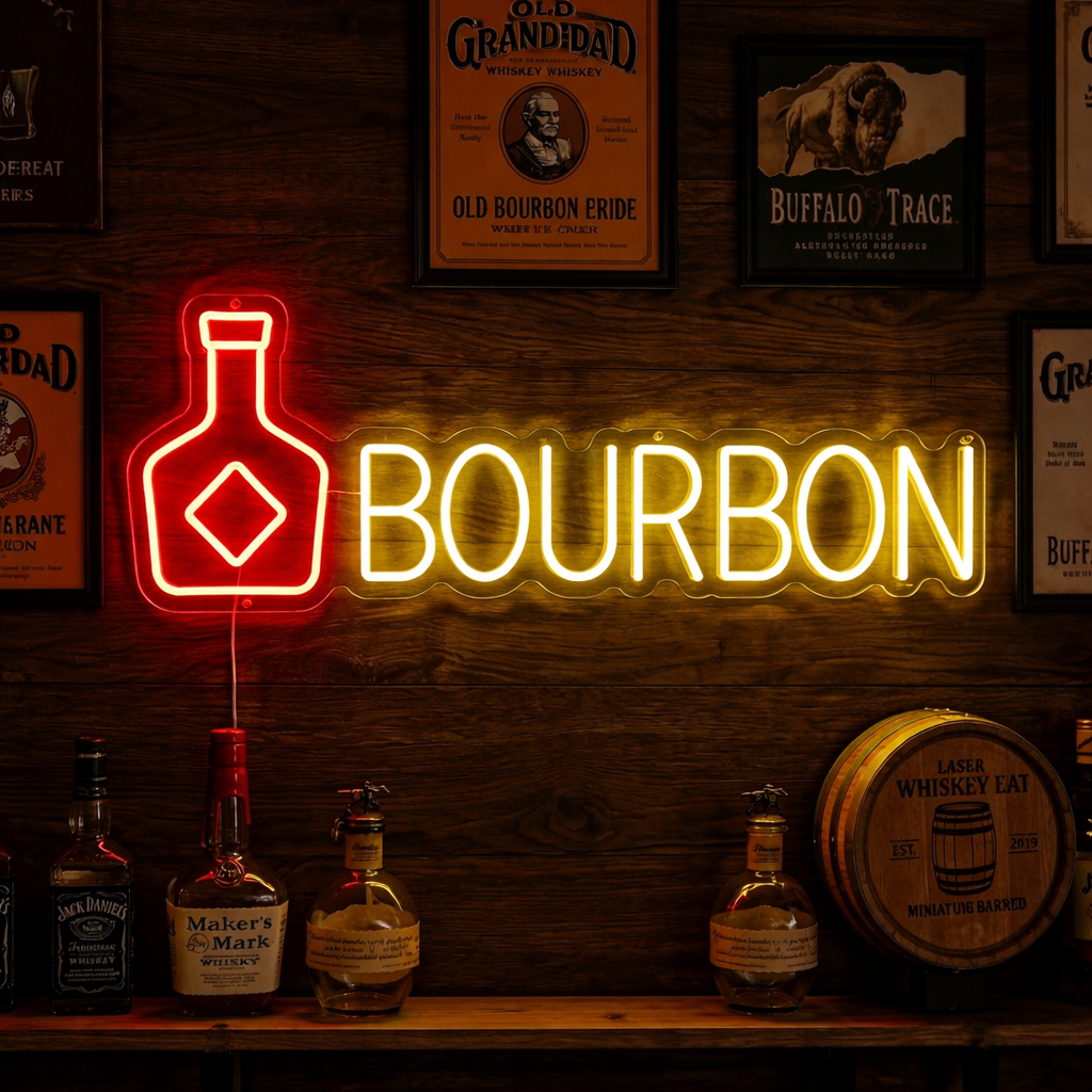 "Bourbon" Neonskilt