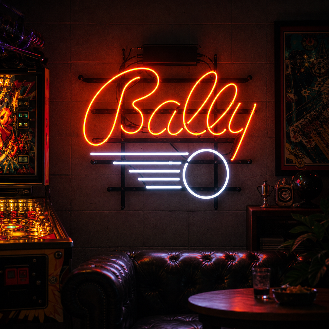 "Bally Flipperspil" Neonskilt