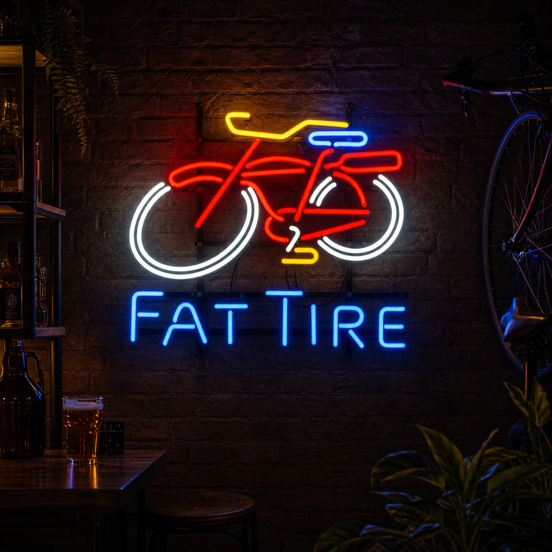 "Fat Tire, Cykel Cykel Logo" Neonskilt
