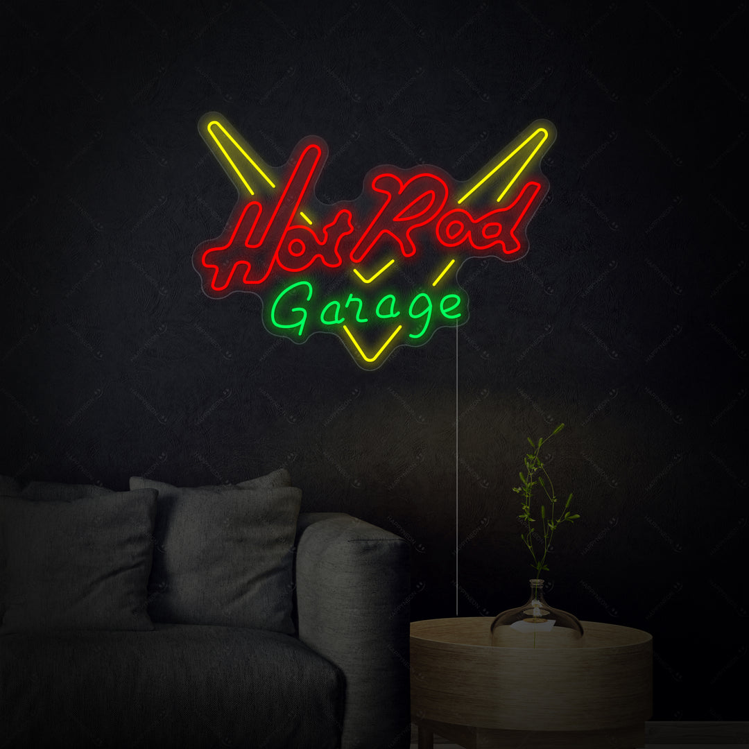 "Garage Hot Rod" Neonskilt