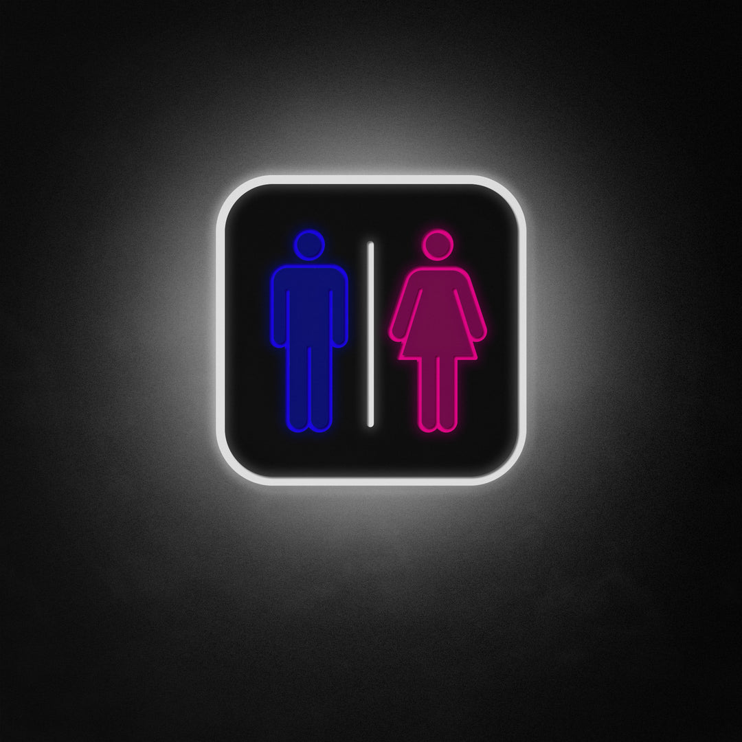 "Pige- og drengetoiletlogo, toiletindretning" Neon Like