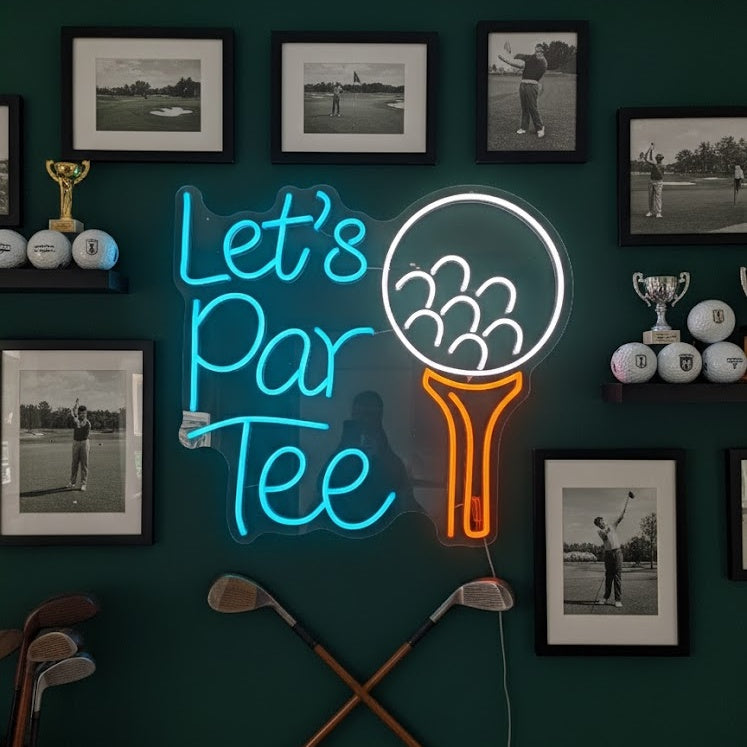 "Lets Par Tee Golfsport" Neonskilt