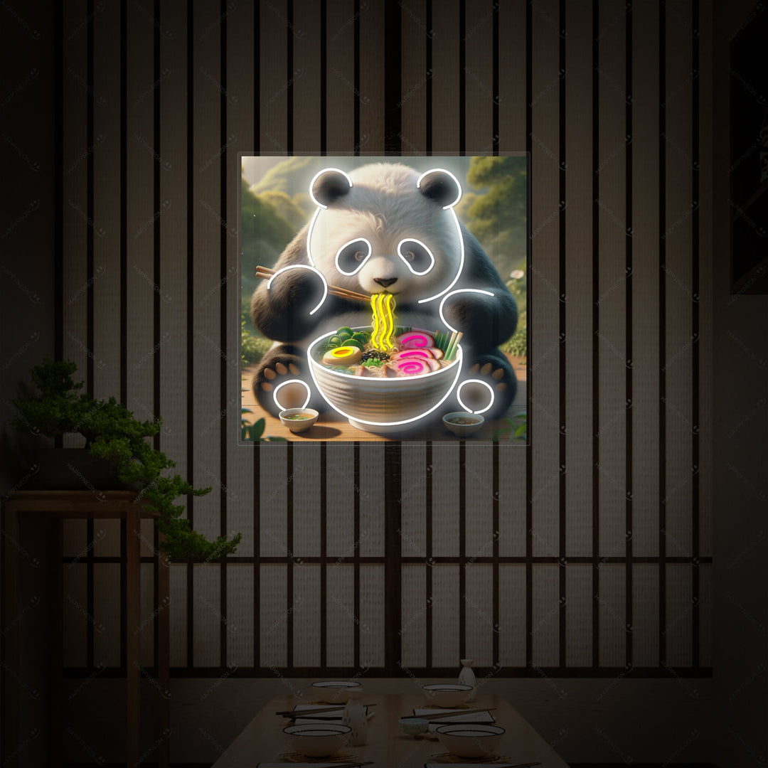 Panda og Ramen Neonskilt, Indretning af japansk restaurant