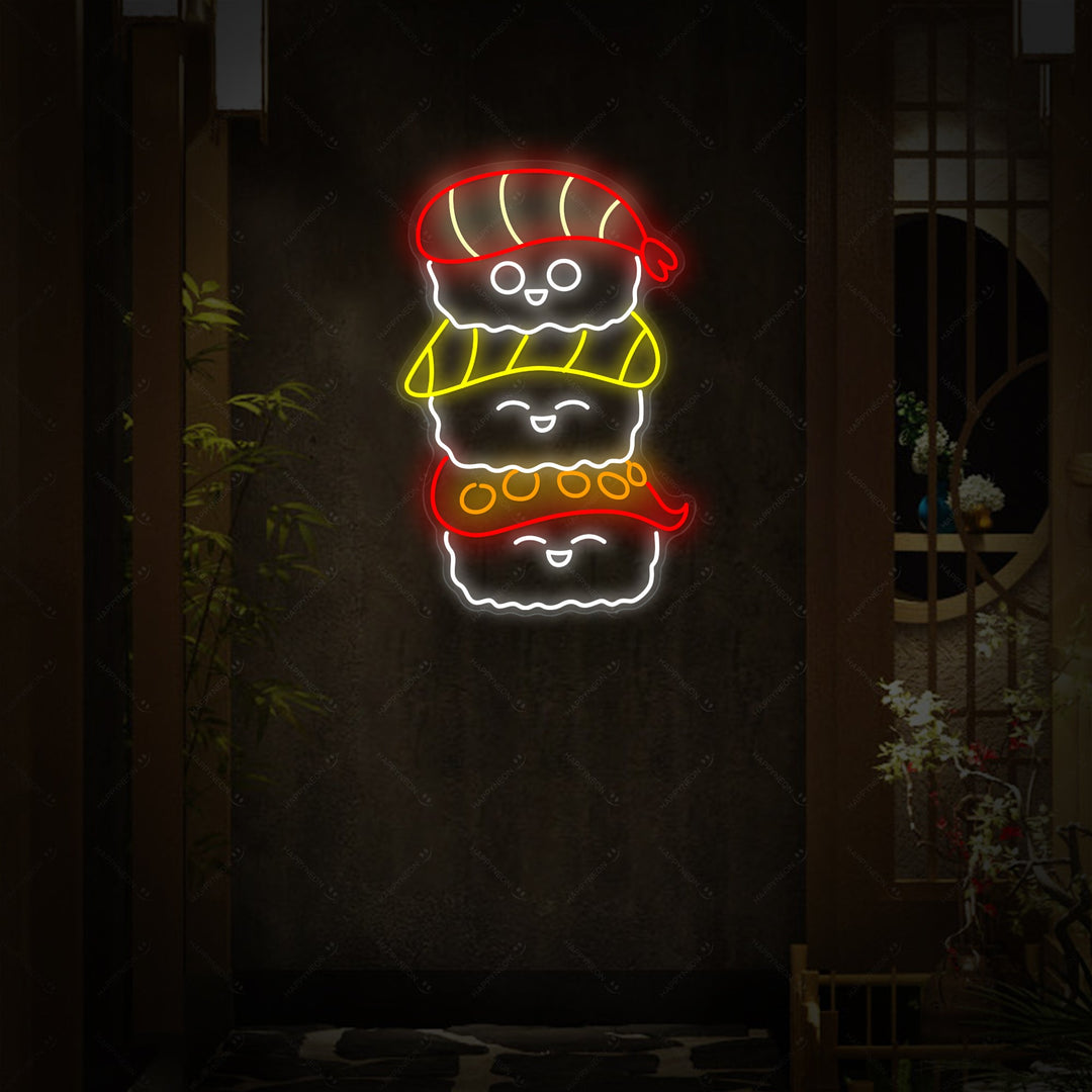 Sushi Neonskilt, Indretning af japansk restaurant