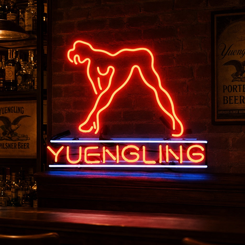 "Yuengling Live Nudes Girl" Neonskilt