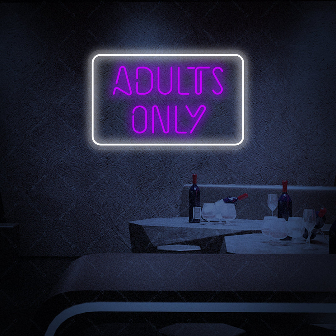 "Adult Only" Neonskilt