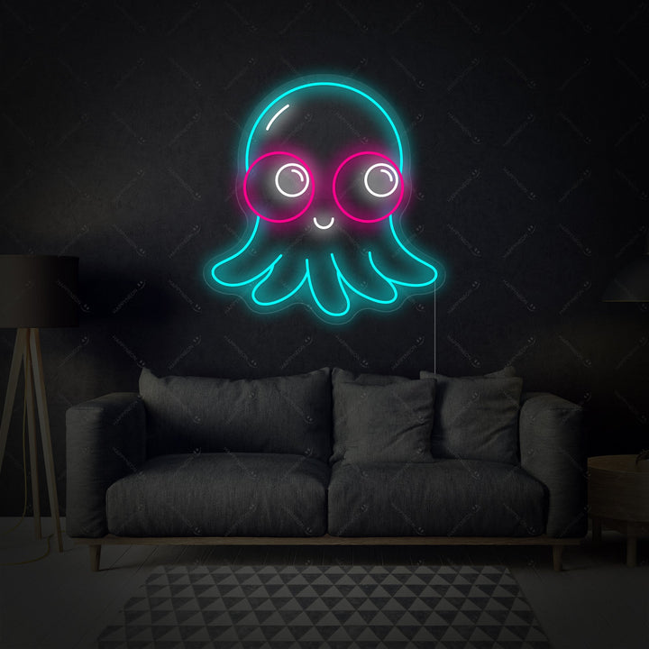 "Baby blæksprutte" Neonskilt