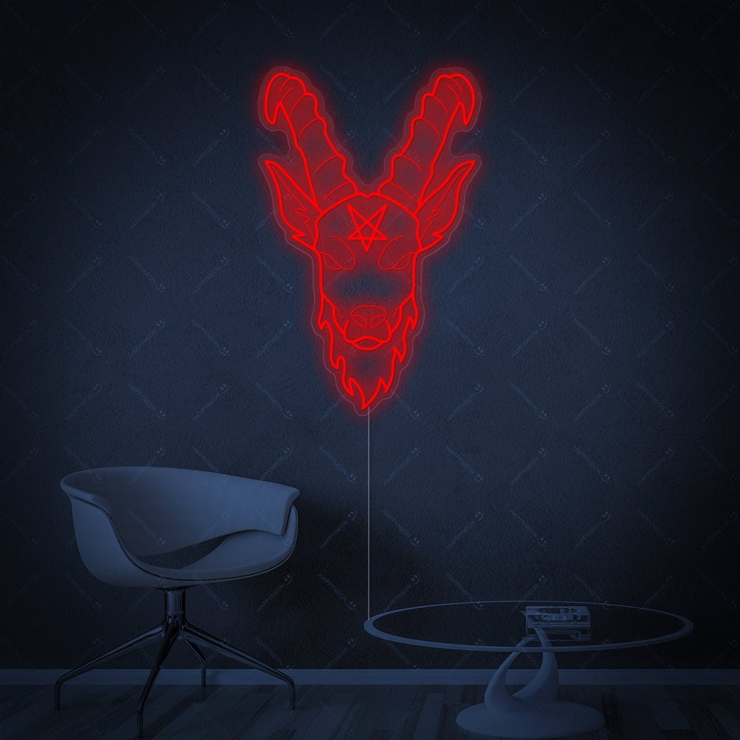 "Baphomet gotisk" Neonskilt