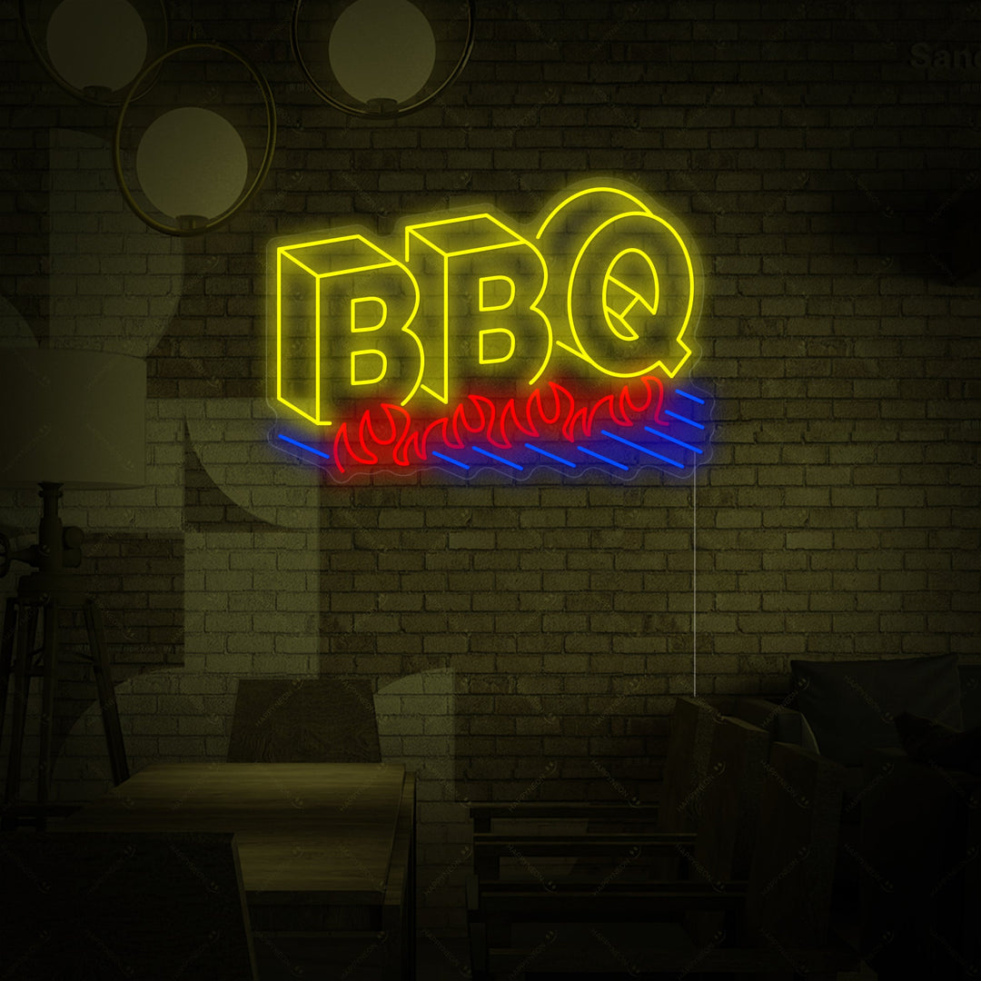 "BBQ-logo" Neonskilt