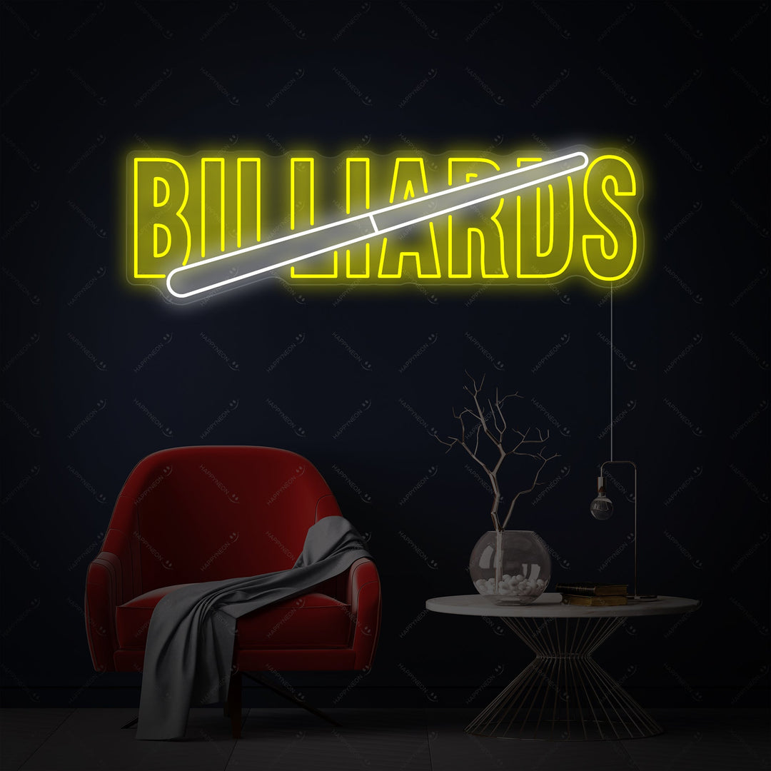 "Billiards" Neonskilt