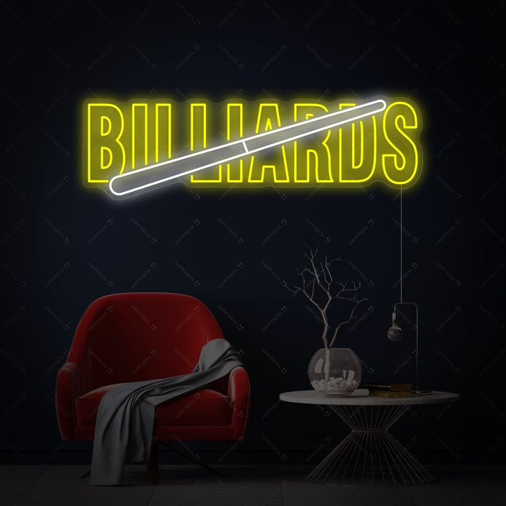 "Billiards" Neonskilt