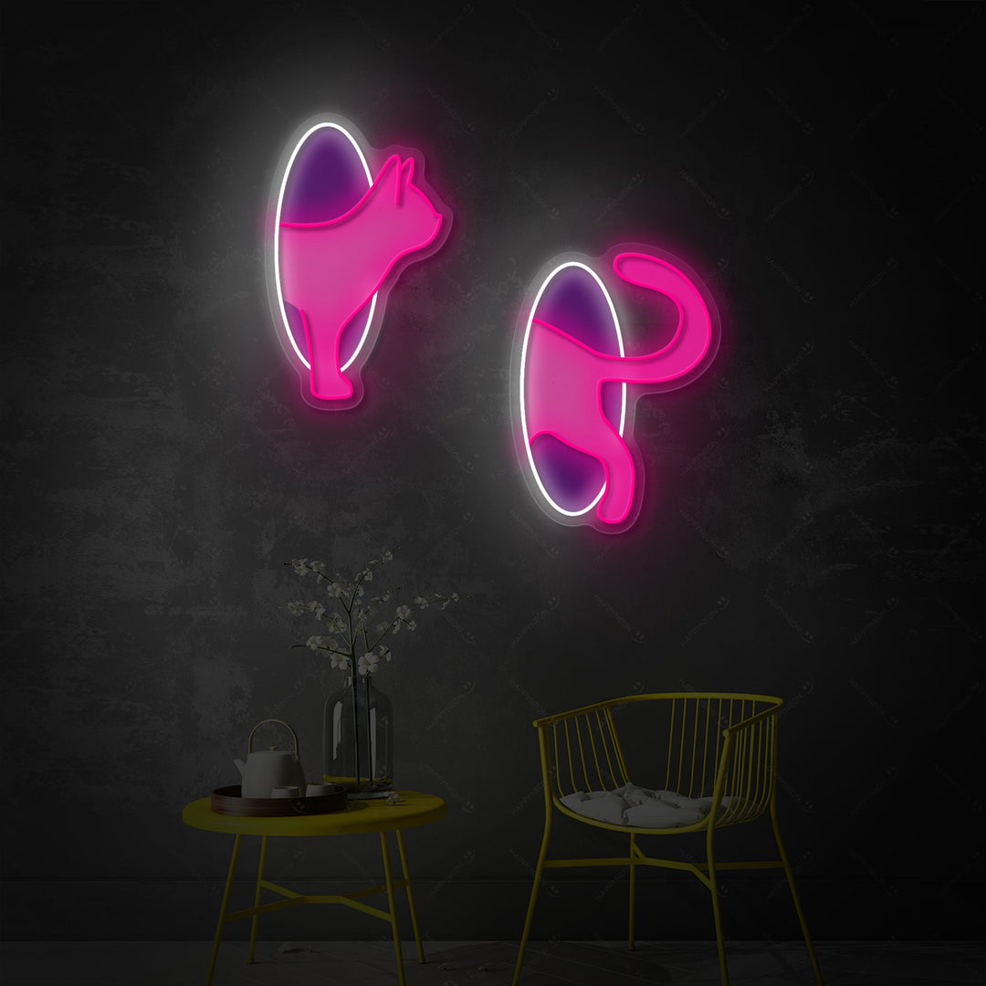 "Kat i Portal" Neonskilt