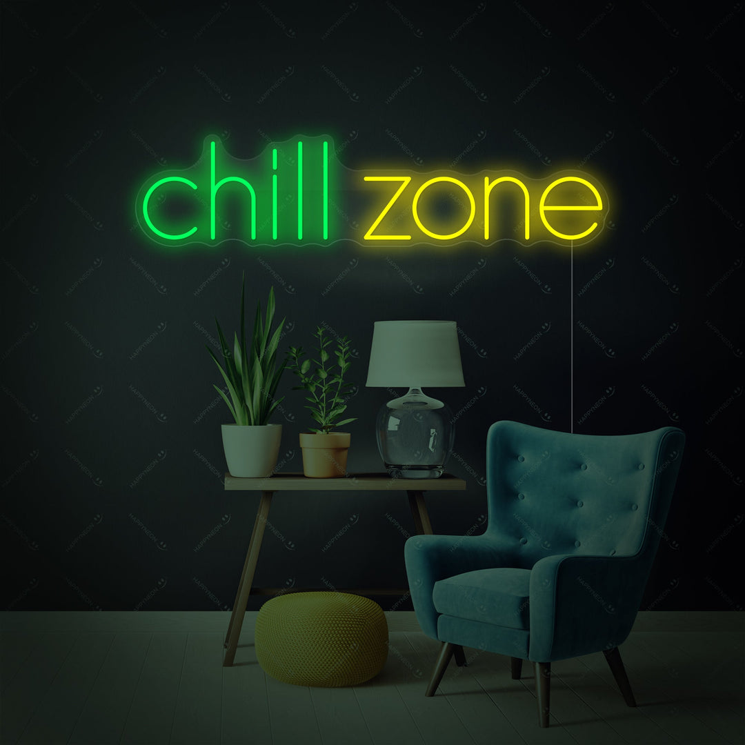 "Chill Zone" Neonskilt