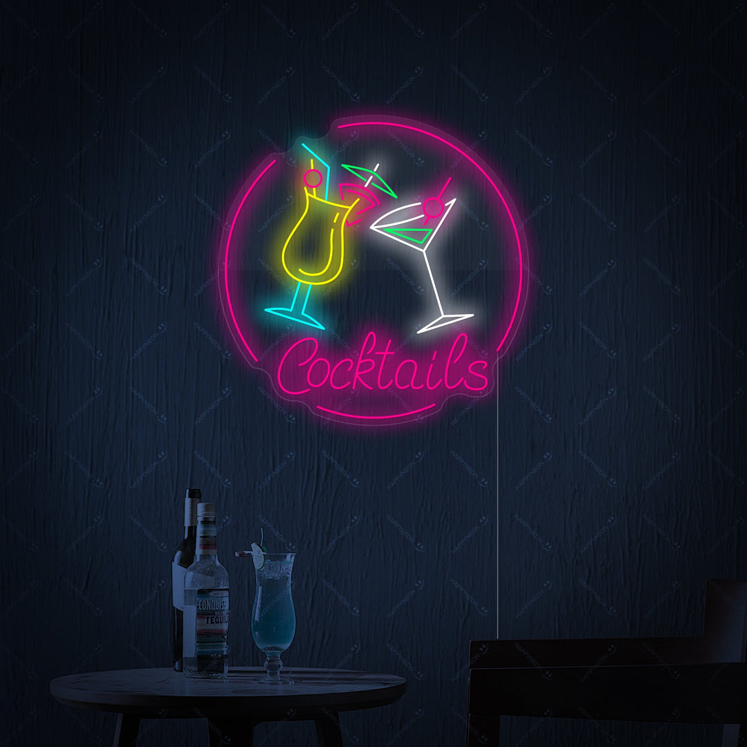 "Cocktails" Neonskilt
