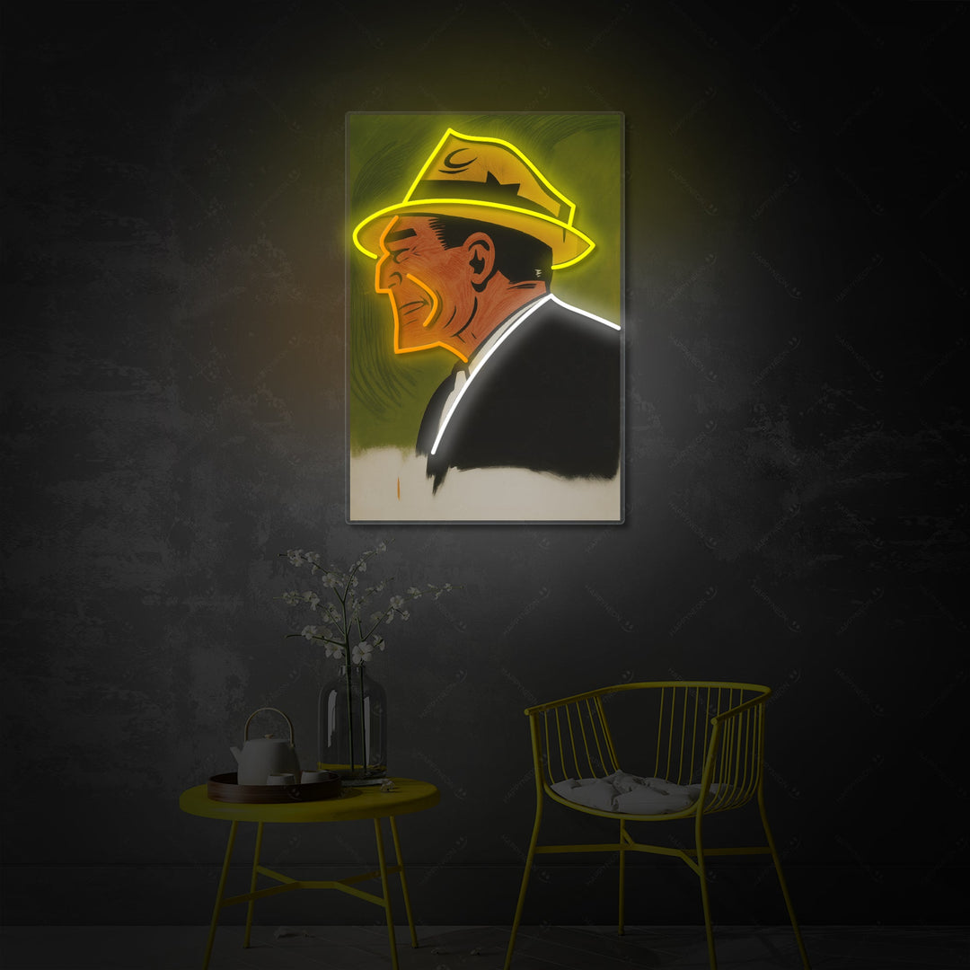 "Tegneserie Mob Boss" Neonskilt