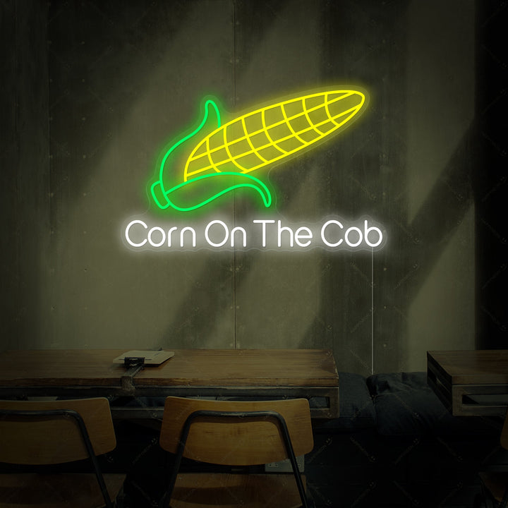 "Corn On The Cob" Neonskilt